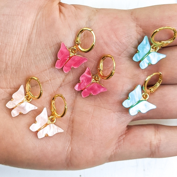 Holographic Iridescent Acrylic Gold Jewelry Sets - Picture 12 of 12